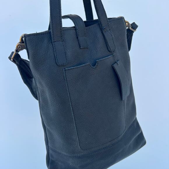 New Parker Clay Valley Wine Tote Leather Black Cylindrical Two Bottles - Picture 8 of 14